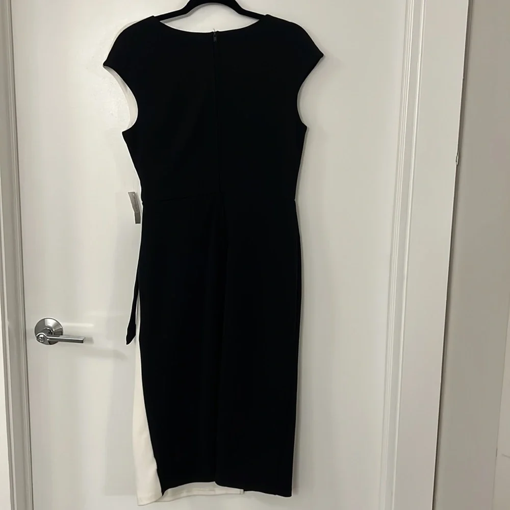 Luxology “Wrap” Black & White Dress